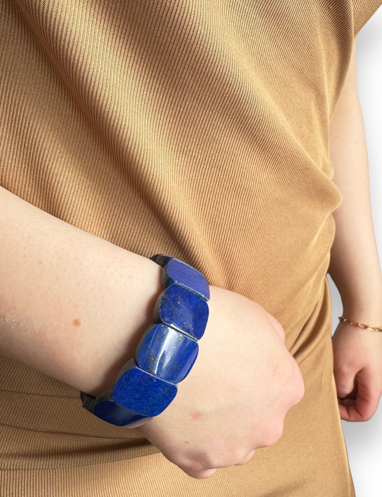 Handgeschliffene Lapislazuli Armband gute Qualität Gewicht 50-70g Größe ist verstellbar – Bild 2