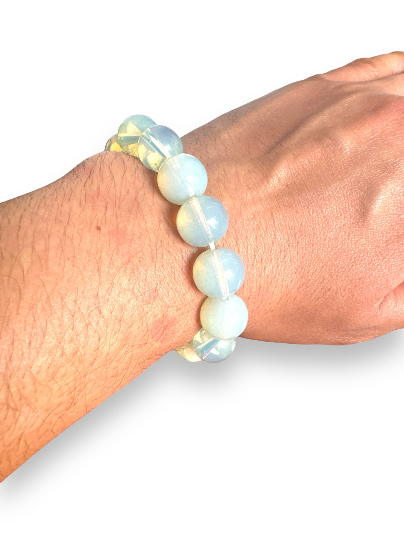 Handgefertigte Onyx Perlen Armband L-18-20 cm 14mm