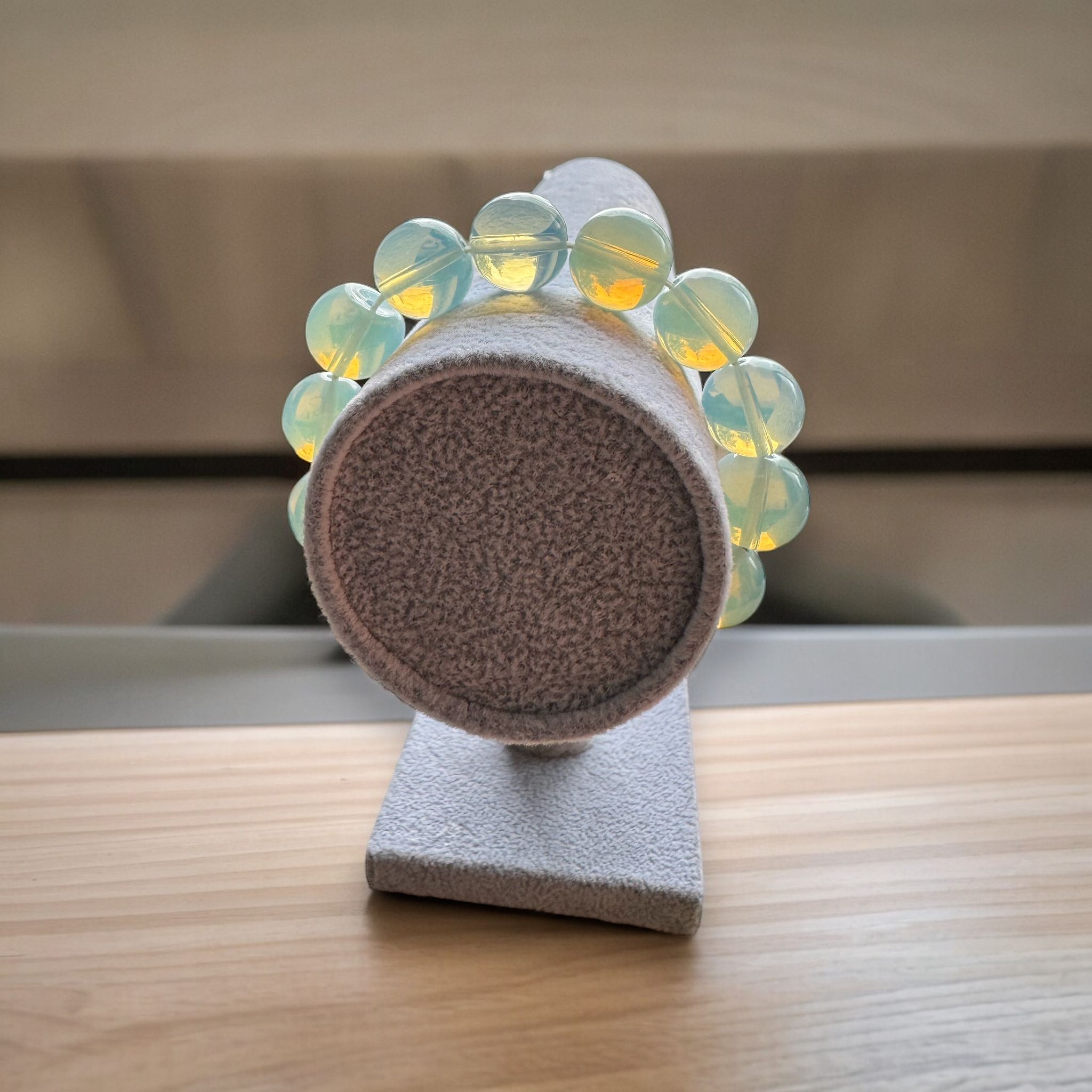 Handgefertigte Onyx Perlen Armband L-18-20 cm 14mm – Bild 2